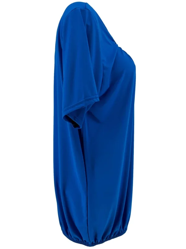 Basic ballon shirt TRAVELSTOF met korte mouw uni kobalt