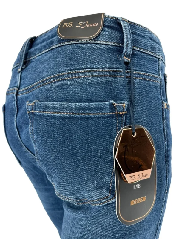 B.B.S skinny jeans met gouden knopen aan de onderzijde (BS6176#)