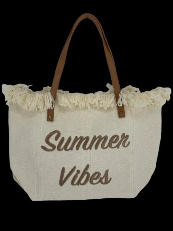 beach bag summer vibe (D2971) BEIGE