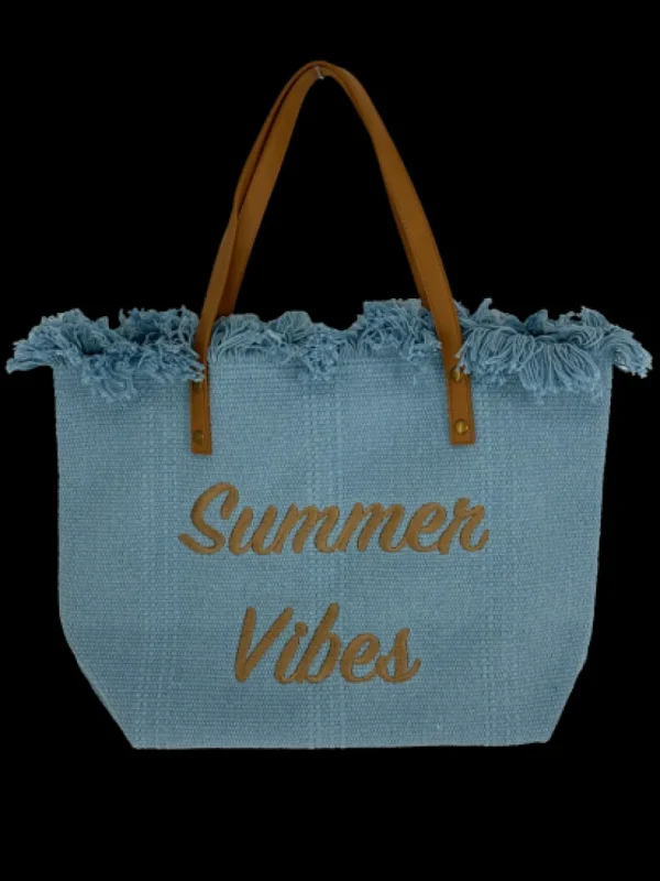 beach bag summer vibe (D2971) SKY-BLUE