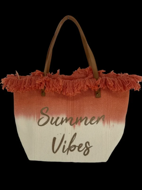 beach bag summer vibe DIPPED (D2972) ORANGE