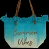 beach bag summer vibe DIPPED (D2972) TURQUOISE