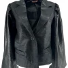 Blazer met glans effect en knoop Arlequin zwart