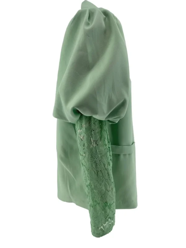 Blazer met pofmouw en kant Tess licht groen