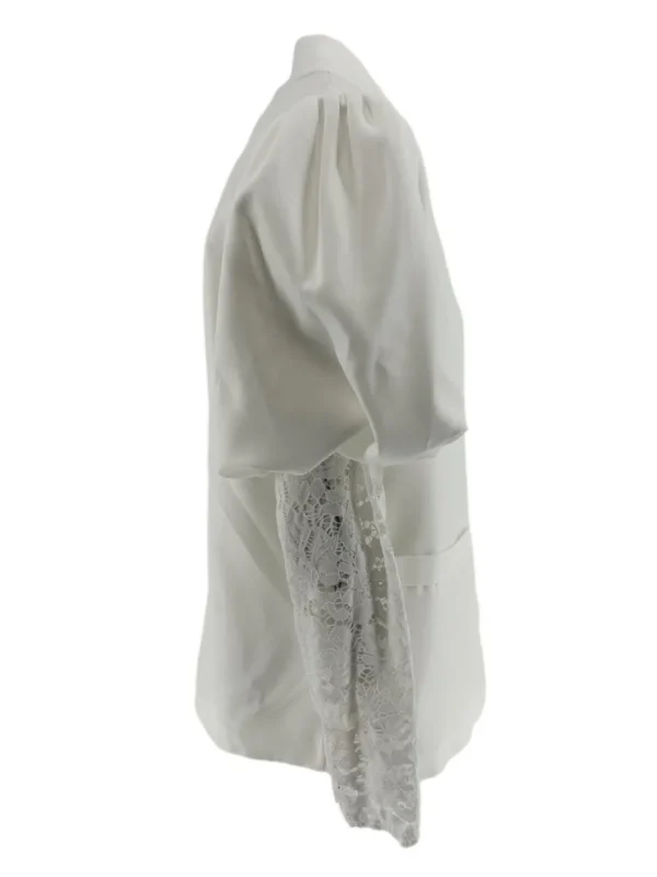 Blazer met pofmouw en kant Tess off-white