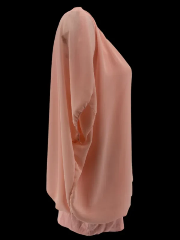 Blouse brede boord met korte mouw Noah uni licht roze