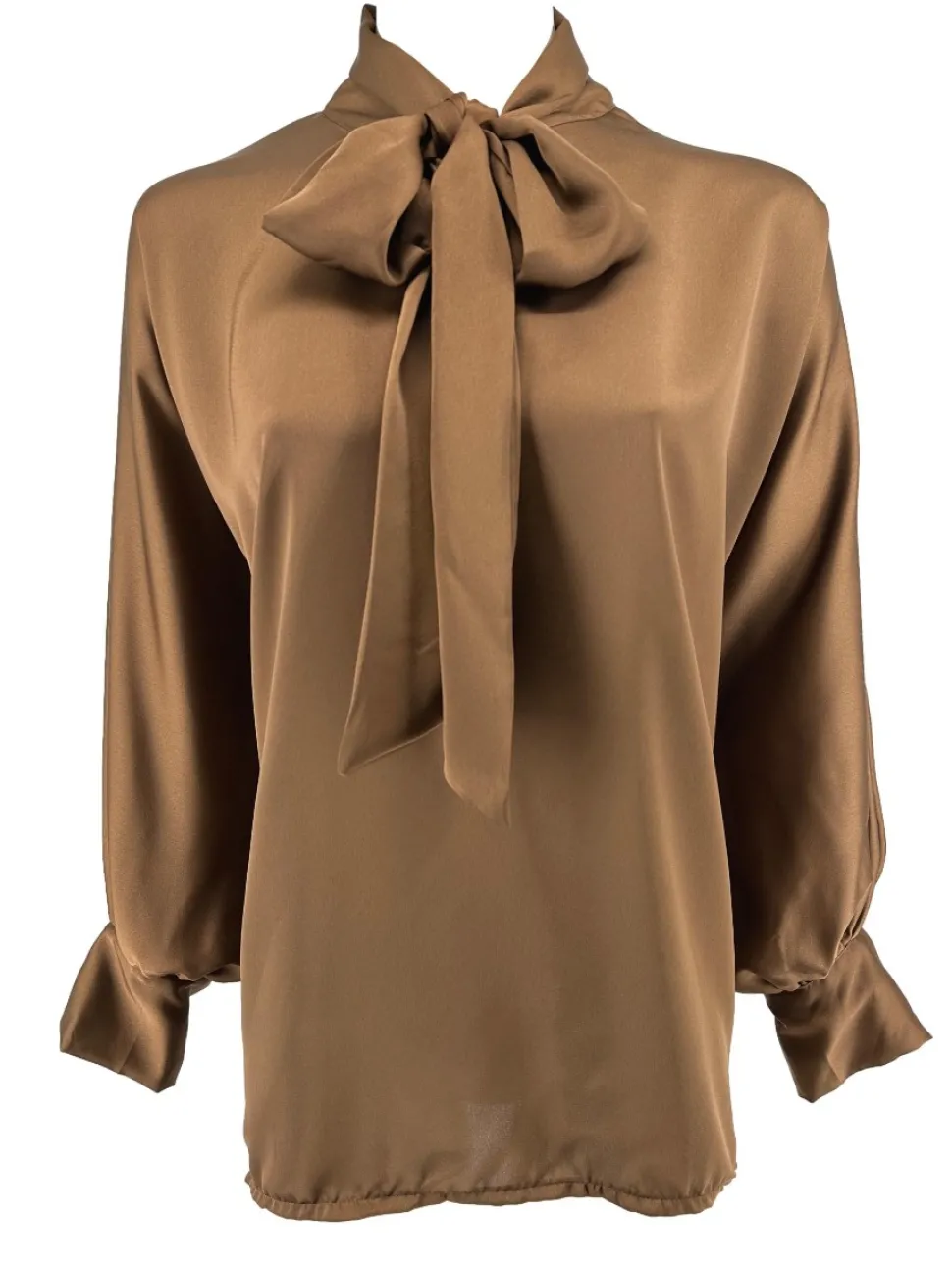 blouse_in_satijnlook_met__0-1.webp Blouse in satijn-look met strik in de hals Heidi bruin
