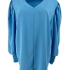 Blouse met ballon mouw Gigi licht blauw. SALE