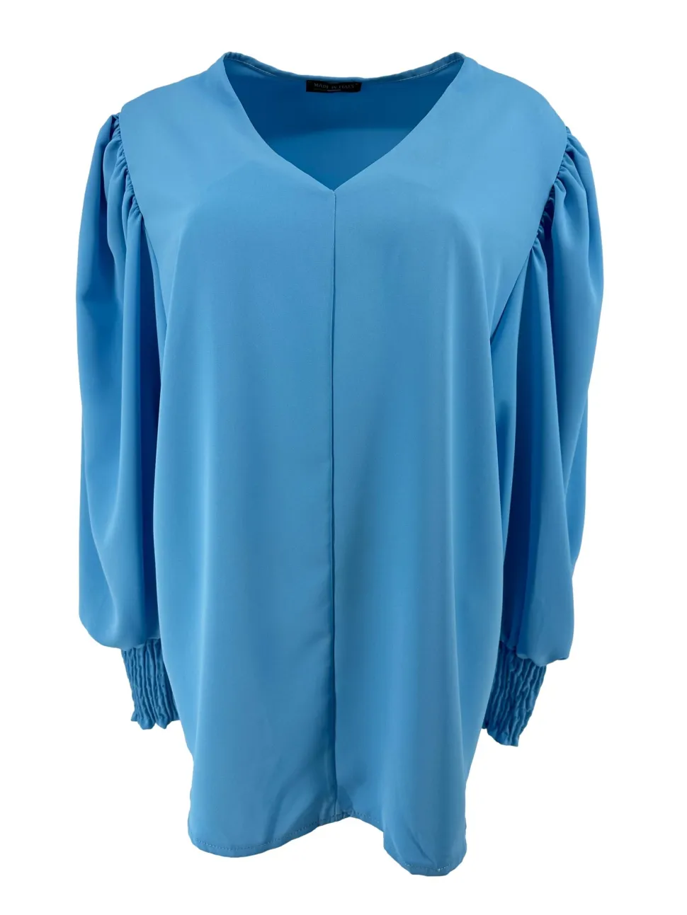 blouse_met_ballon_mouw_gi_0.webp Blouse met ballon mouw Gigi licht blauw. SALE