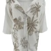 Blouse met BLOEMEN Nova gold