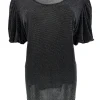 Blouse met glitter en korte pofmouw DOTTED Snowy zilverSALE #gde