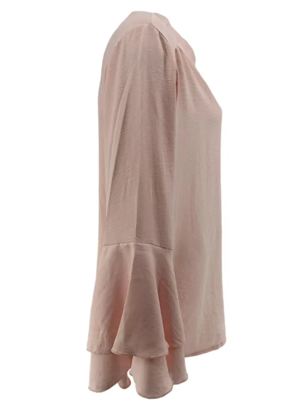 Blouse met knoopjes en opstaande boord Brigit peachy