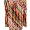 Blouse met koordje aan de hals Polly candy beige/koraal