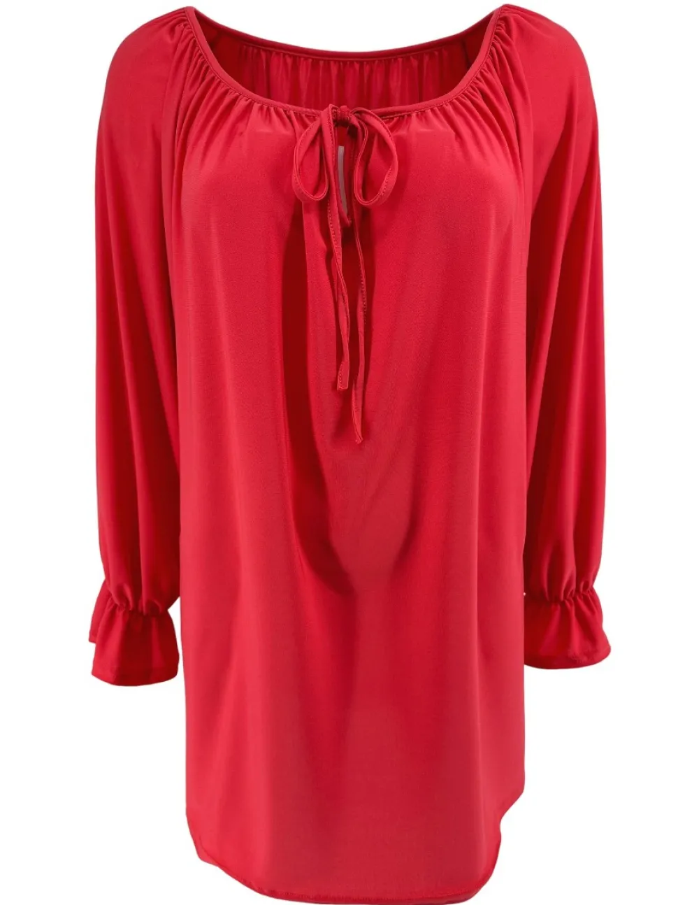 blouse_met_koordje_aan_de_0-3.webp Blouse met koordje aan de hals Polly uni koraal