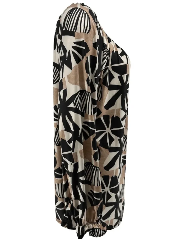 Blouse met koordje aan de hals Polly pansy zwart