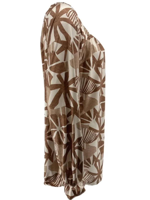 Blouse met koordje aan de hals Polly pansy zand