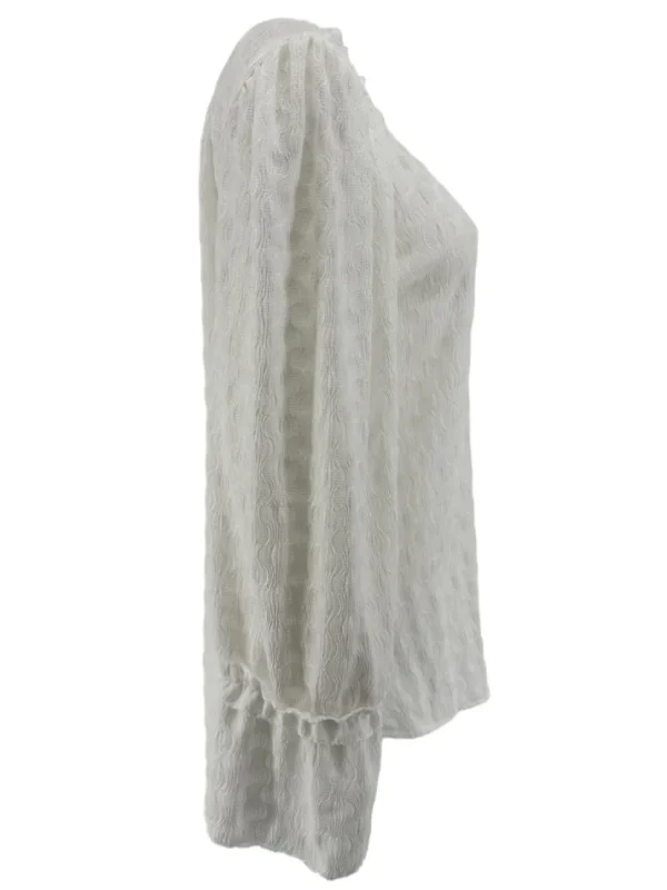 Blouse met koordje en werking Lotje off-white