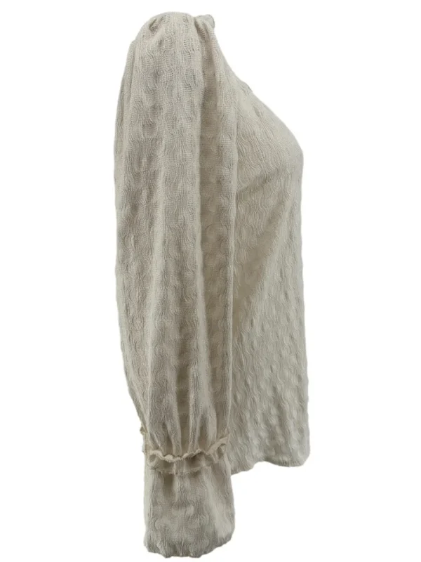 Blouse met koordje en werking Lotje beige