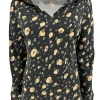 Blouse met kraag en lange mouw spotted army (SALE)