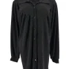 Blouse met kraag hals en knoopjes Alice met GLITTER zwart