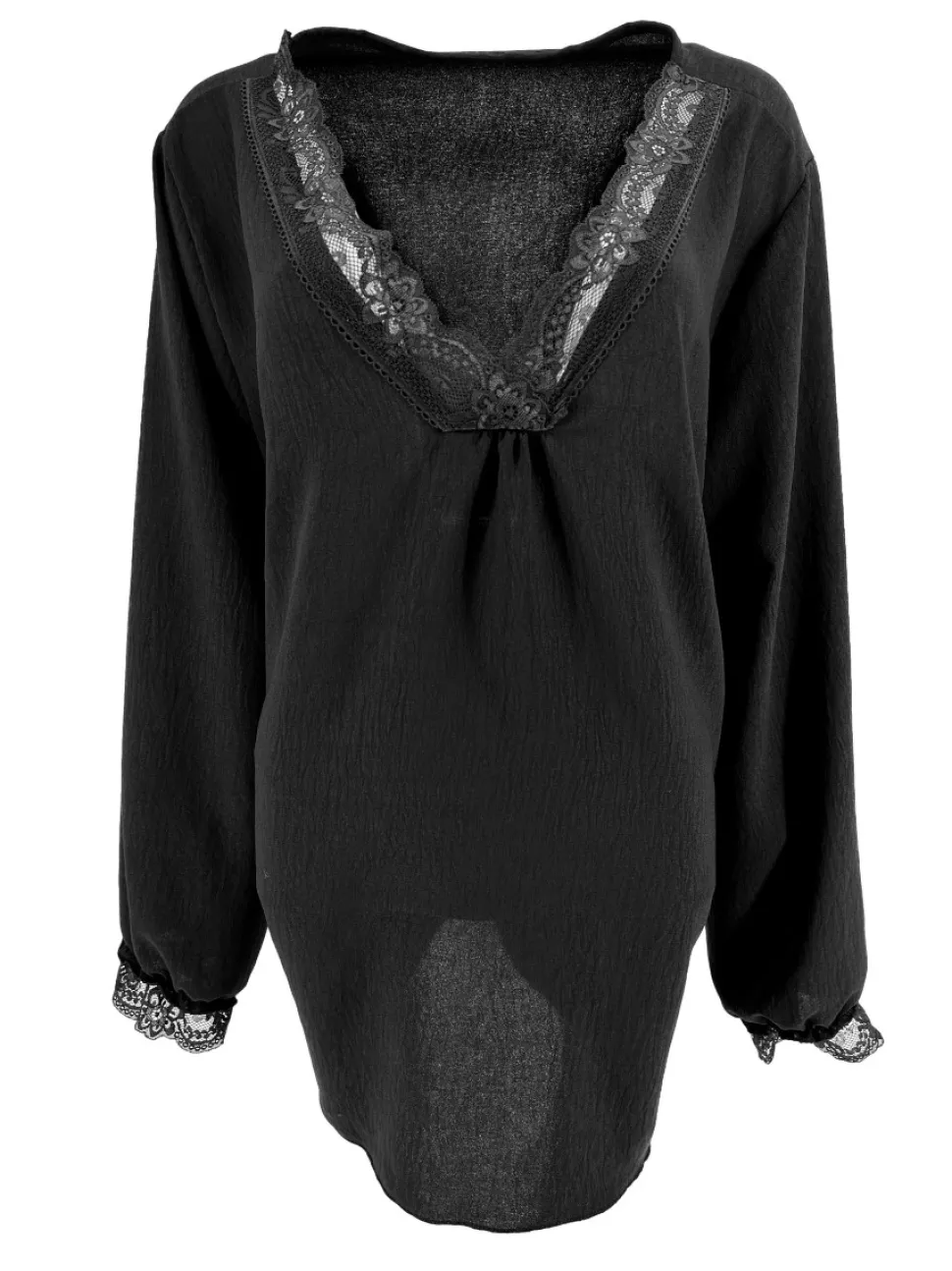 blouse_met_lange_mouw_en__0-7.webp Blouse met lange mouw en kanten v-hals Bea zwart