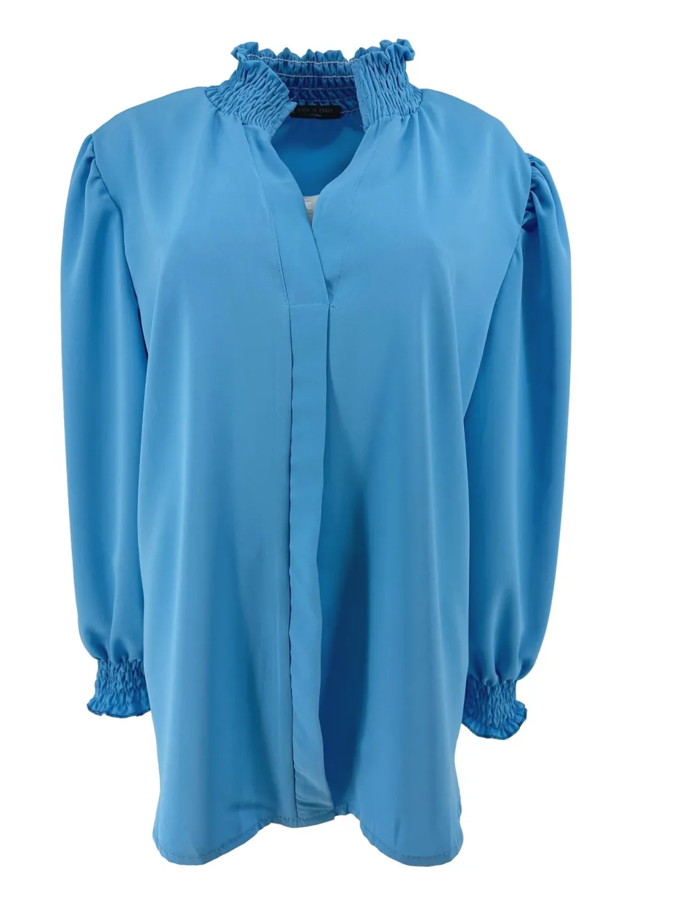 blouse_met_opstaande_boor_0-10.webp Blouse met opstaande boord & smock Barbara licht blauw