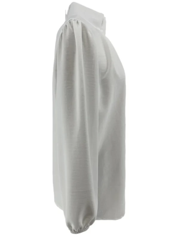 Blouse met opstaande boord en smock aan de mouw Sammie off-white