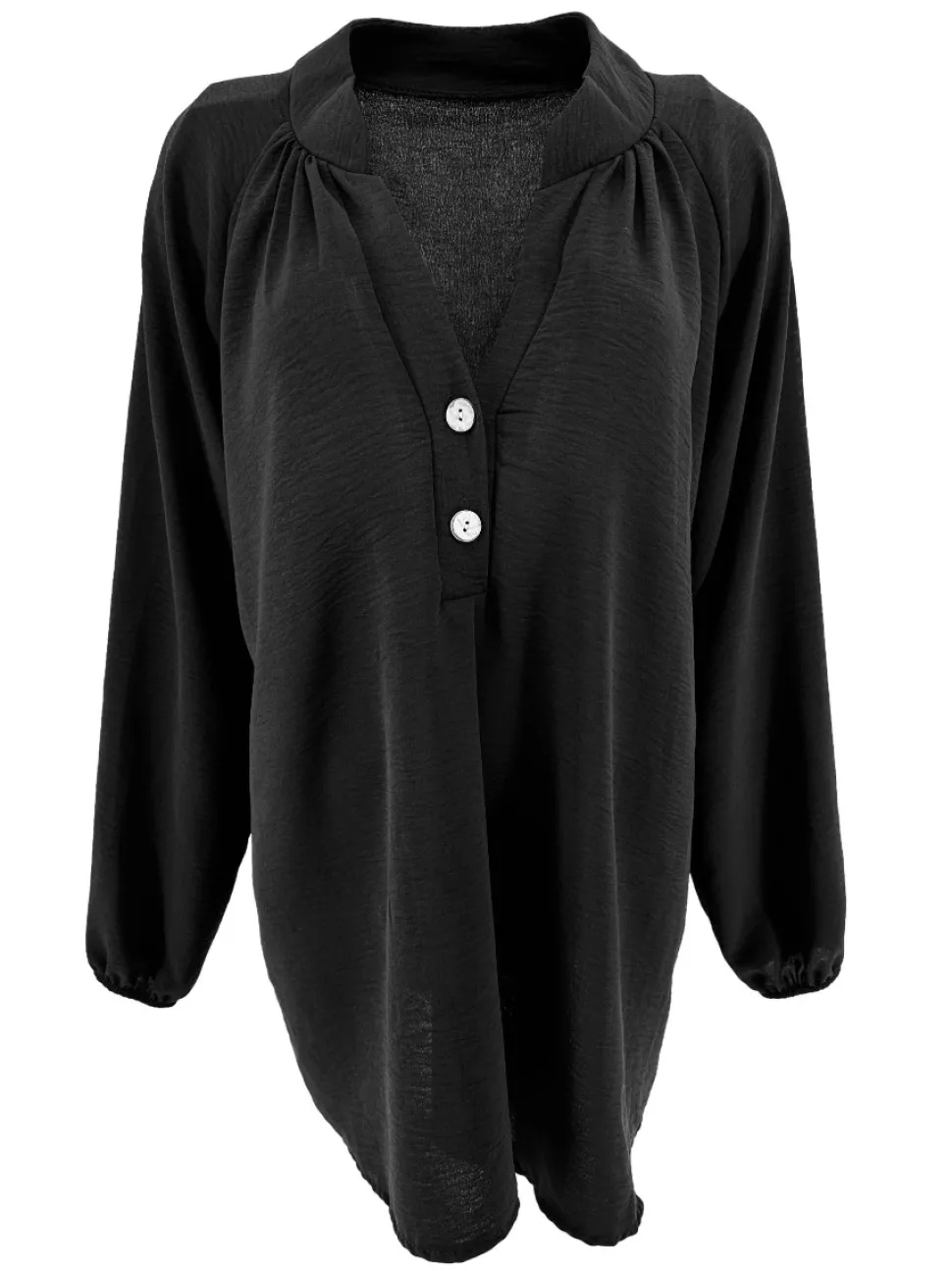 blouse_met_opstaande_kraa_0-7.webp Blouse met opstaande kraag en 2 knoopjes Siske zwart
