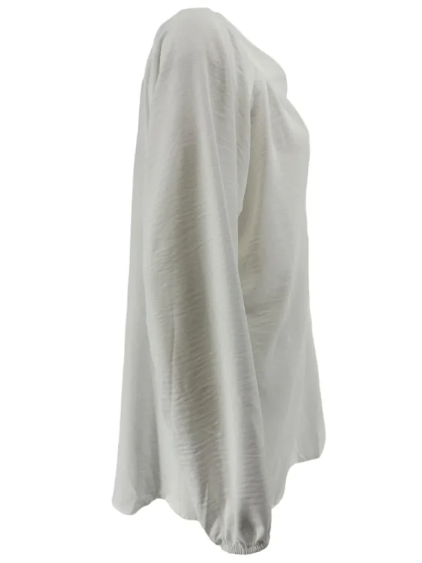 Blouse met opstaande kraag en 2 knoopjes Siske off-white