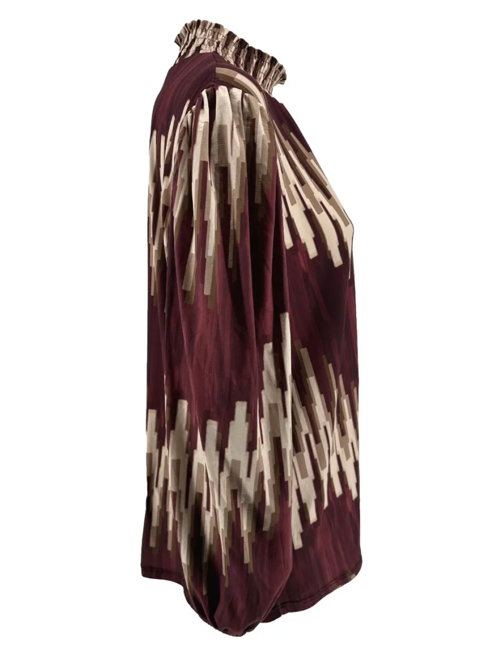blouse_met_opstaande_smoc_1.webp Blouse met opstaande smock hals towers bordeaux.(SHV)