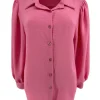 Blouse met plooi in de mouw Tammy licht roze