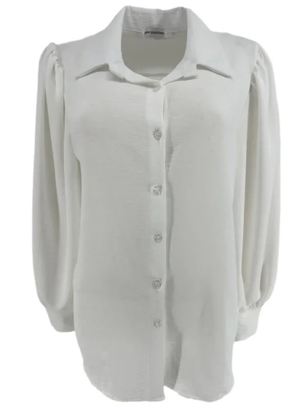 Blouse met plooi in de mouw Tammy off-white