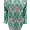Blouse met ronde hals mermaid mint