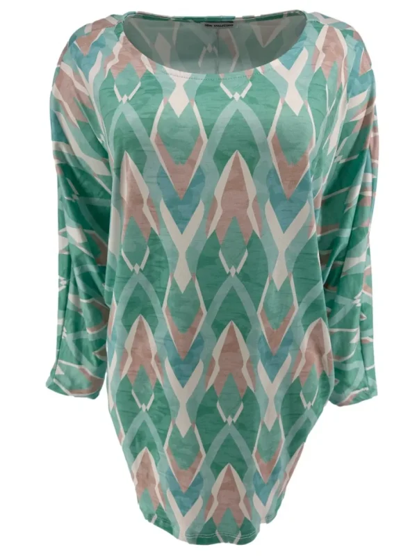 Blouse met ronde hals mermaid mint