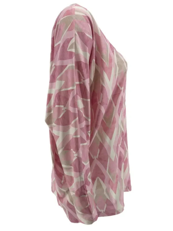 Blouse met ronde hals mermaid licht roze