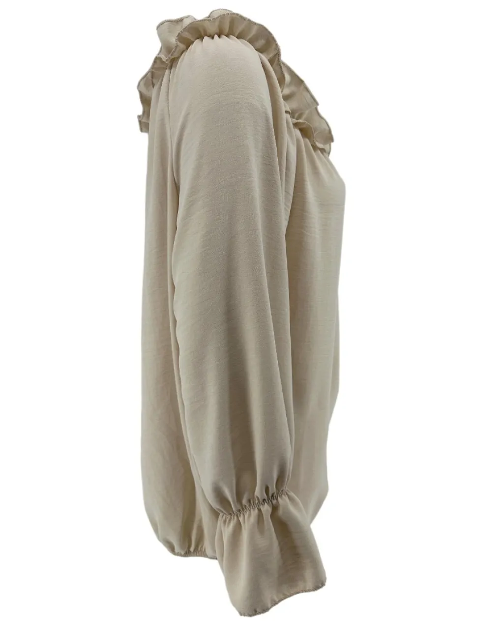 blouse_met_ruffel_in_de_h_1-3.webp Blouse met ruffel in de hals Melissa met lange mouw beige