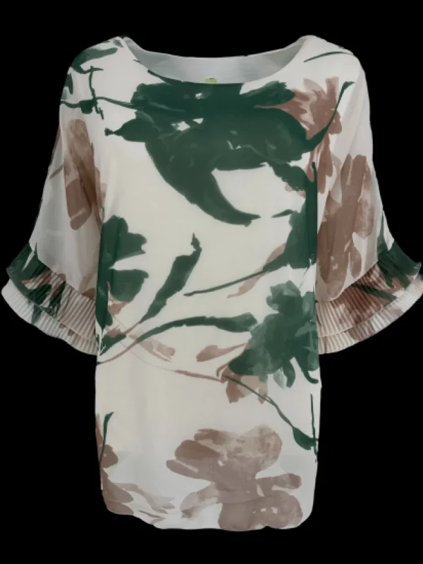 blouse met ruffle aan de mouw Dominica army
