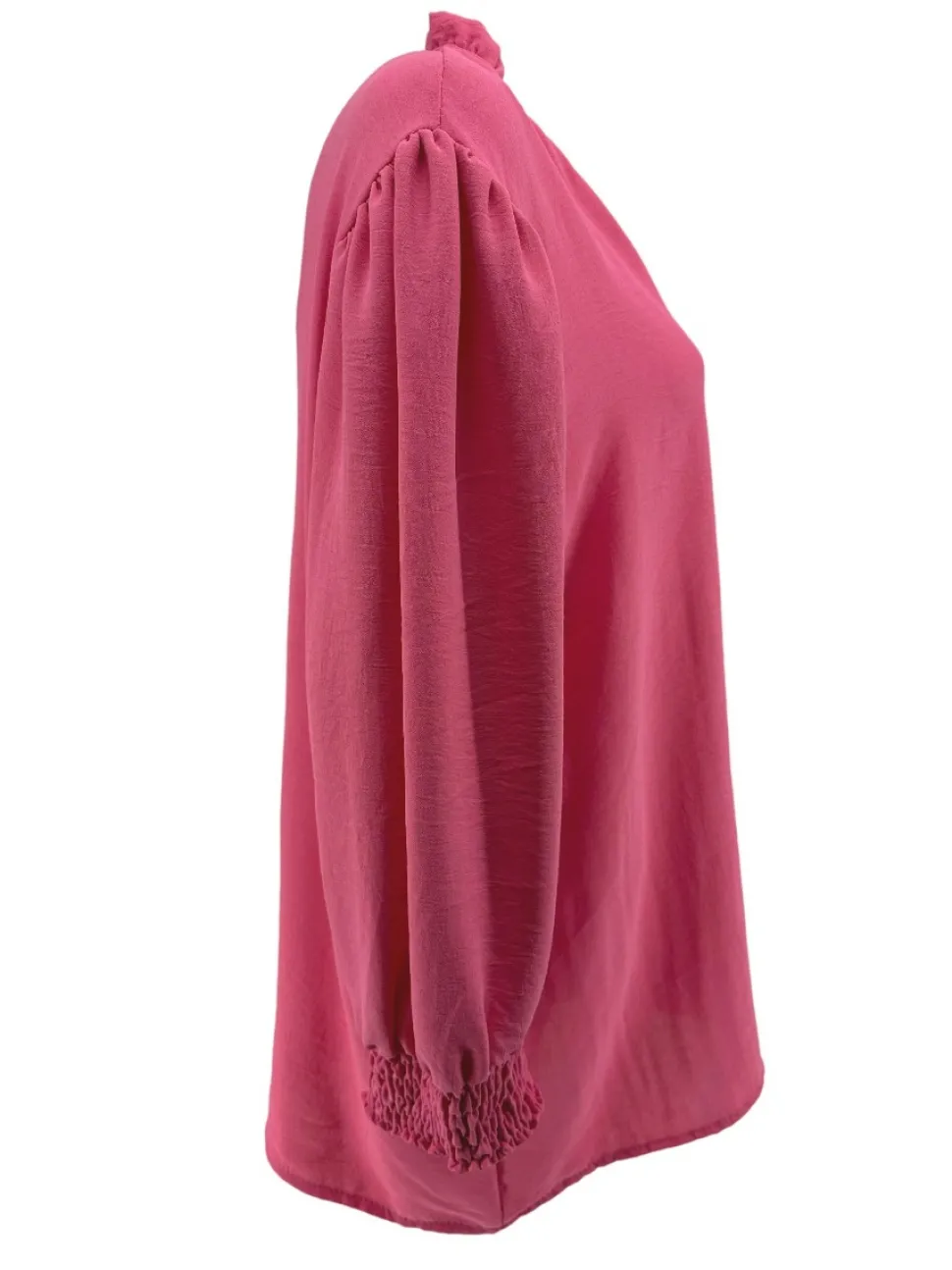 blouse_met_ruffle_en_smoc_1.webp Blouse met ruffle en smock aan de mouw Emy fuchsia