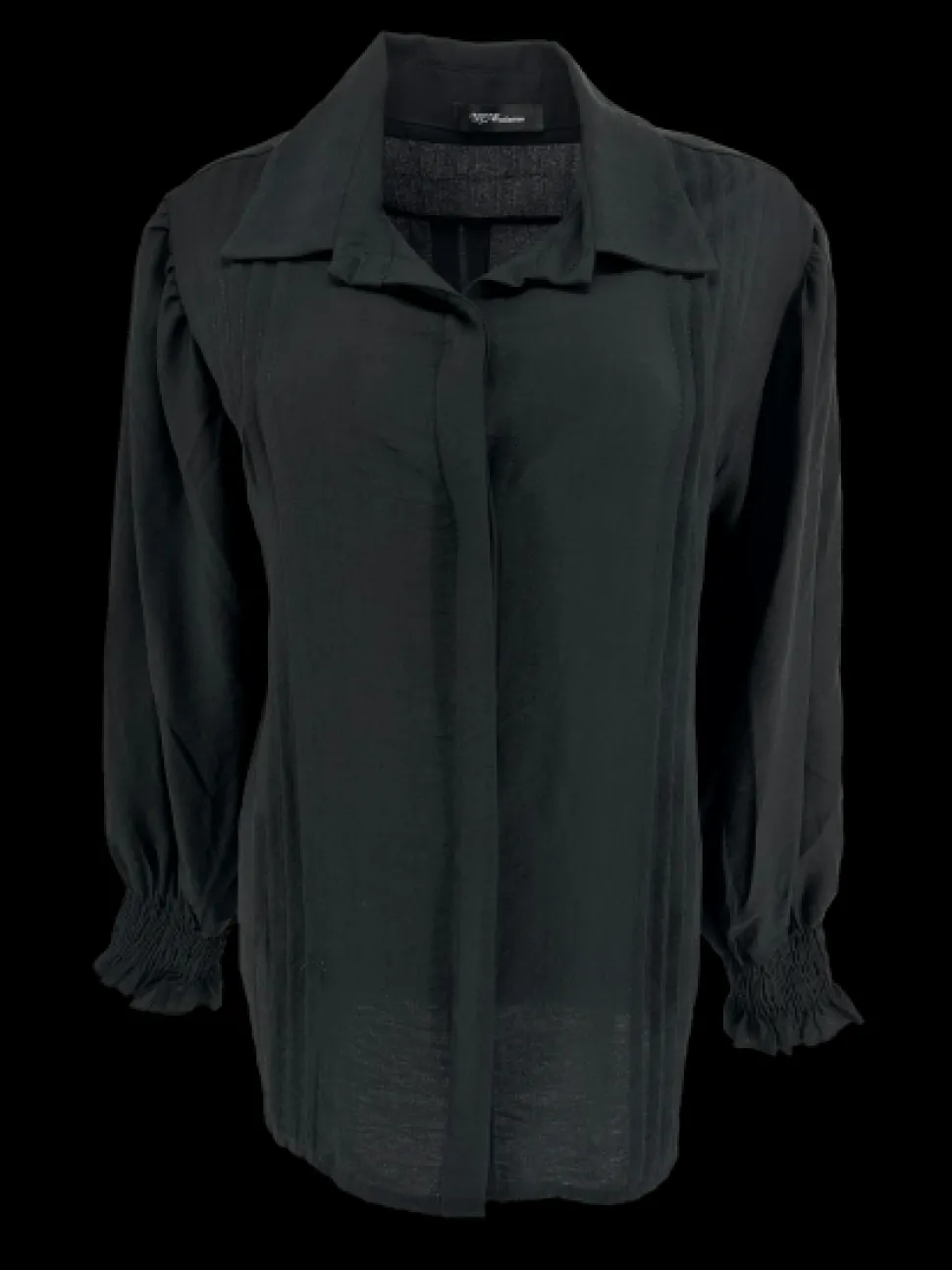 blouse_met_smockmouw_en_p_0-4.webp Blouse met smockmouw en plooien Marijn zwart