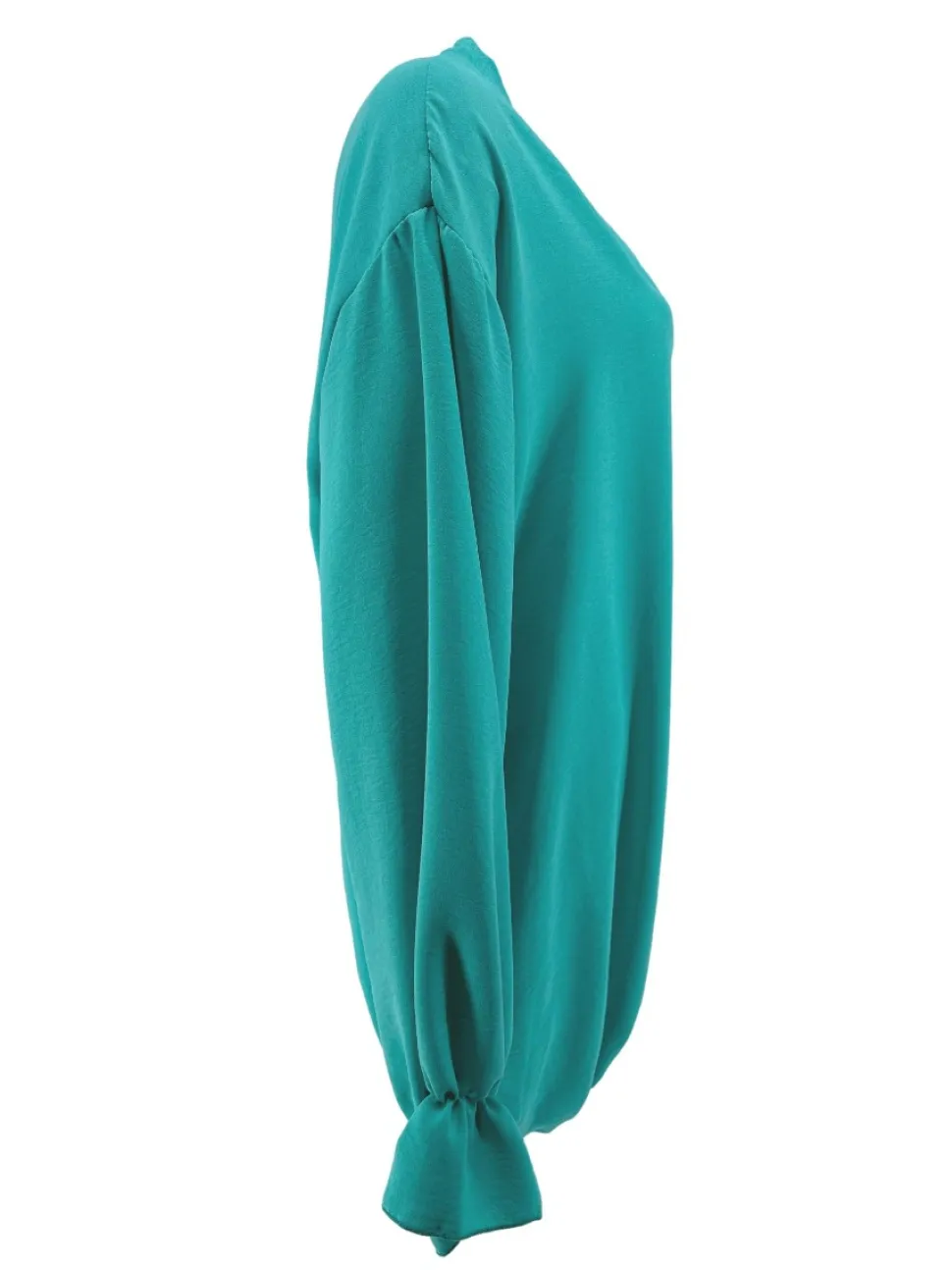 blouse_met_vhals_en_elast_1.webp Blouse met V-hals en elastiek aan de onderzijde Julia turquoise
