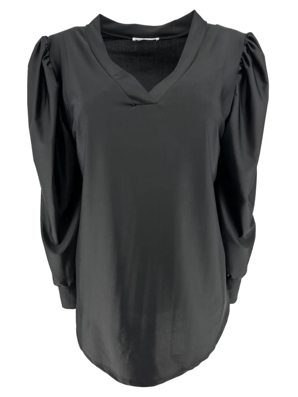 blouse_met_vhals_en_lange_0-2.webp Blouse met v-hals en lange mouw met plooien TRAVELSTOF zwart