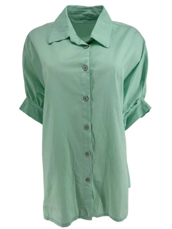 Blouse/poncho met korte mouw Betsy licht groen