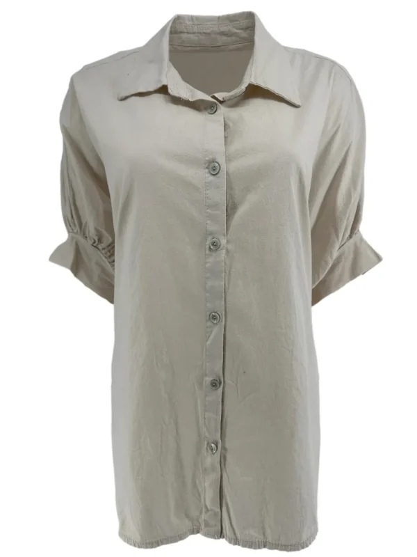 Blouse/poncho met korte mouw Betsy beige