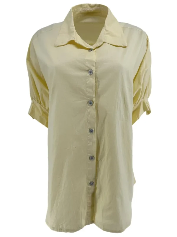 Blouse/poncho met korte mouw Betsy geel