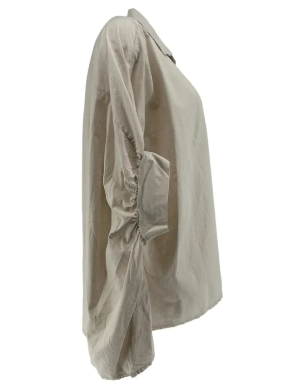 Blouse/poncho met korte mouw Betsy beige