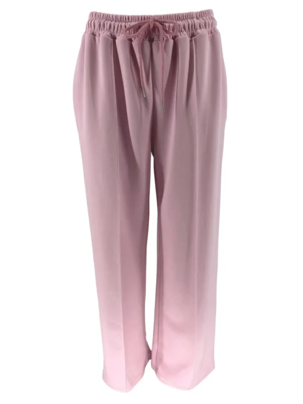 Broek met rechte broekspijp en naad Lizzy licht roze