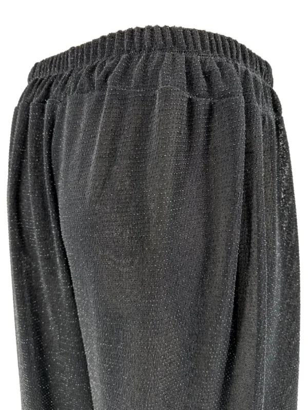 Broek met rechte broekspijp en koord glitter DOTTED zwartSALE #FBK