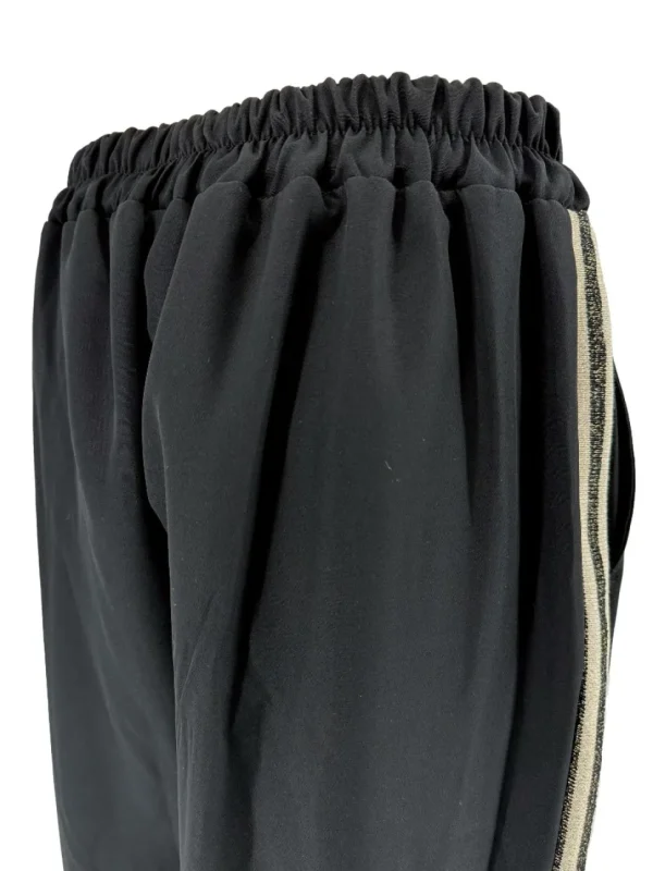 Broek met SPARKLE boord en naad zwart