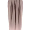 Broek met wijde broekspijp en riem Kiki licht roze