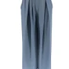 Broek met wijde broekspijp en riem Kiki jeans blauw